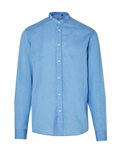 CAMICIA LINO/TENCEL COREANA REGULAR KOREALINEN LIU JO | M123P201KOREALINEN/SKY BLUE 735